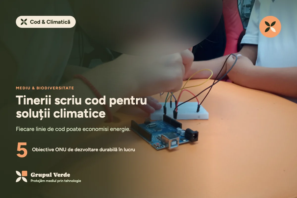 Tinerii scriu cod pentru soluții climatice — Cod & Climatică