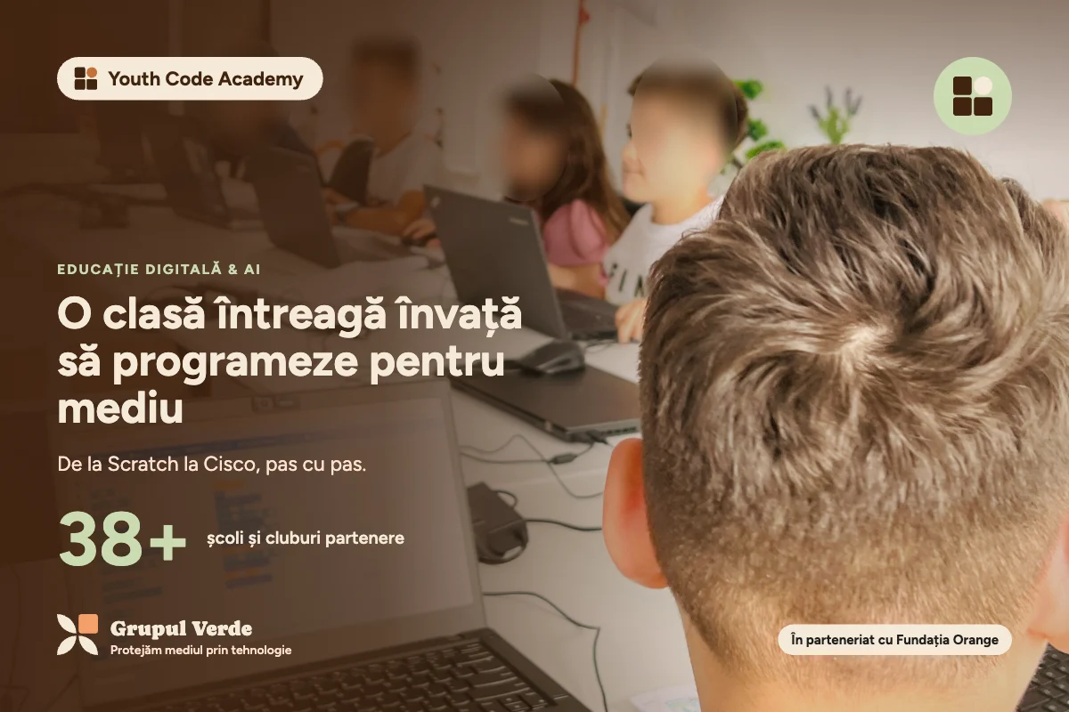 O clasă întreagă învață să programeze pentru mediu — Youth Code Academy