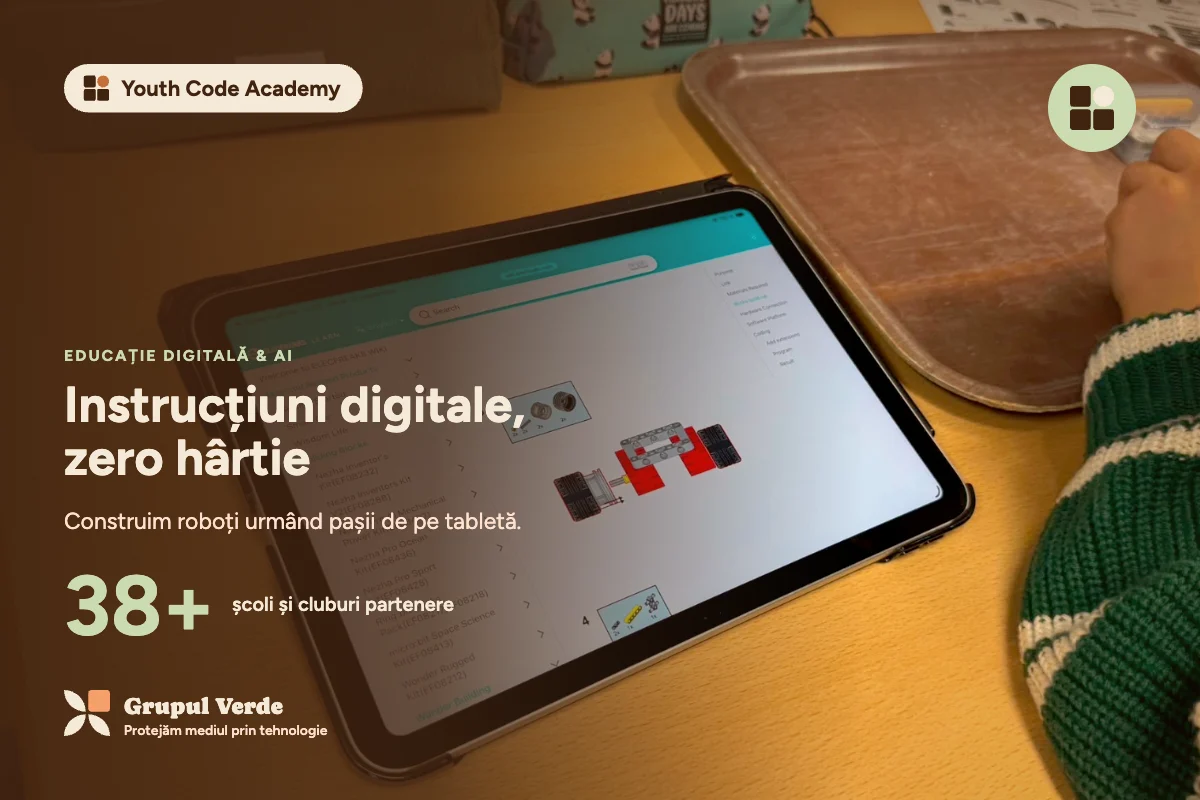 Instrucțiuni digitale, zero hârtie — Youth Code Academy