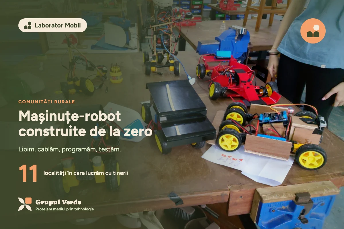 Mașinuțe-robot construite de la zero — Laborator Mobil